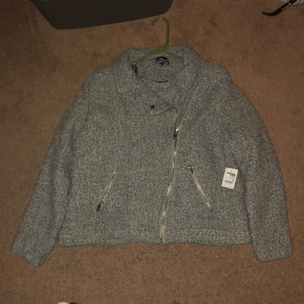 Grey Motorcycle Jacket